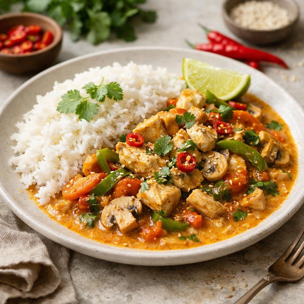 Kuřecí směs s kokosovým mlékem