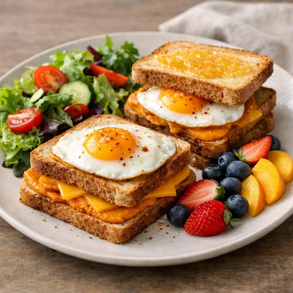 Toasty s tekvicou, syrom a vajíčkom