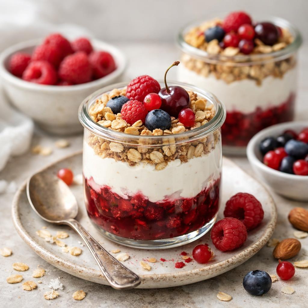 Dezert do skleničky s malinami