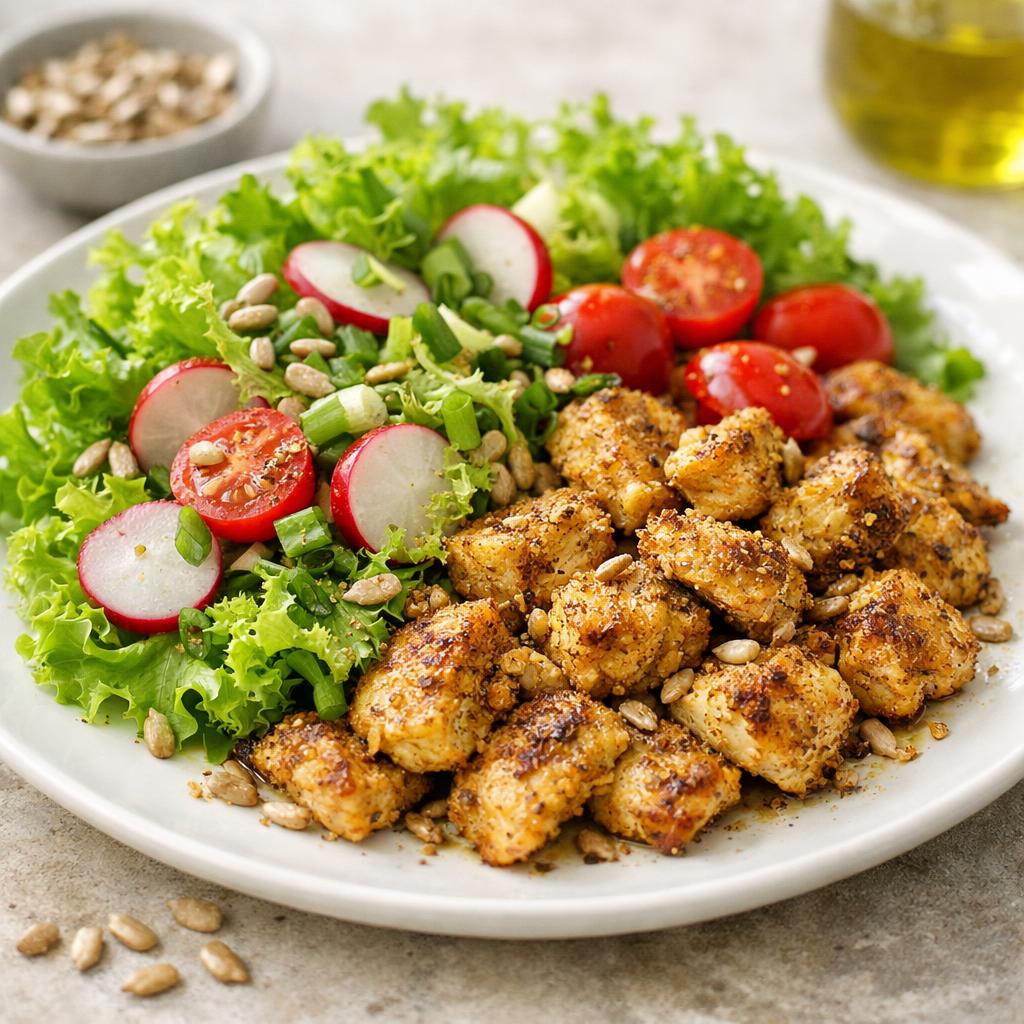 Pečené kuracie kúsky so šalátom