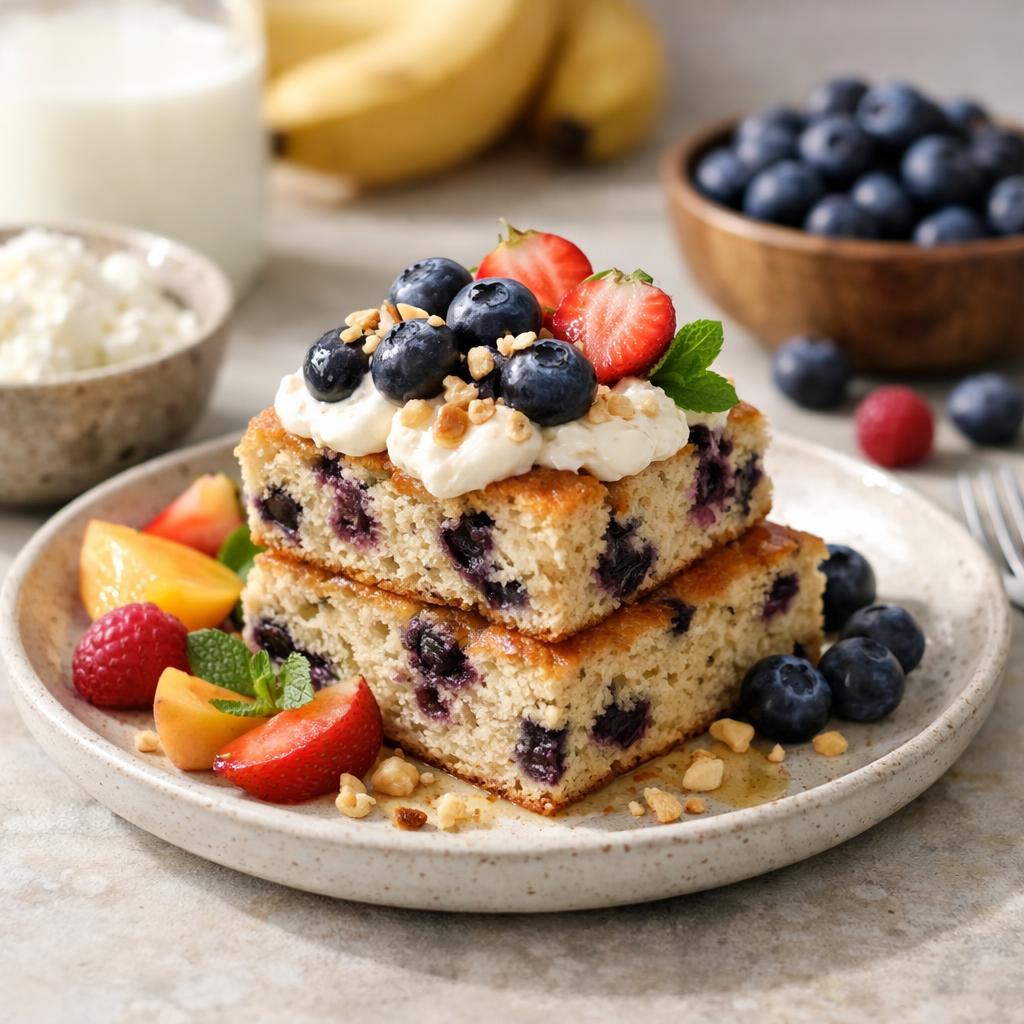 KEFÍROVÁ BUCHTA S BORŮVKAMI