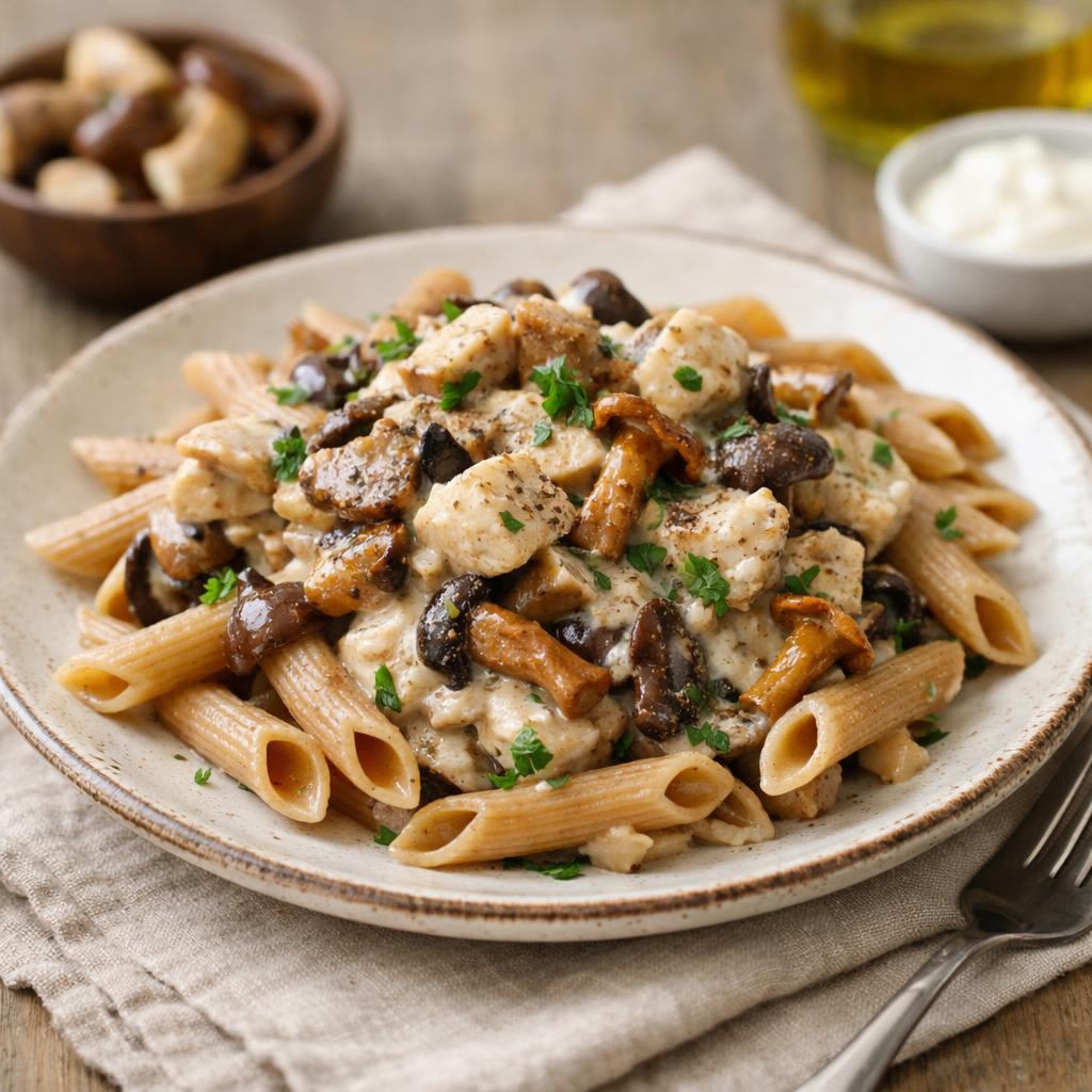 TĚSTOVINY S OMÁČKOU Z LESNÍCH HUB