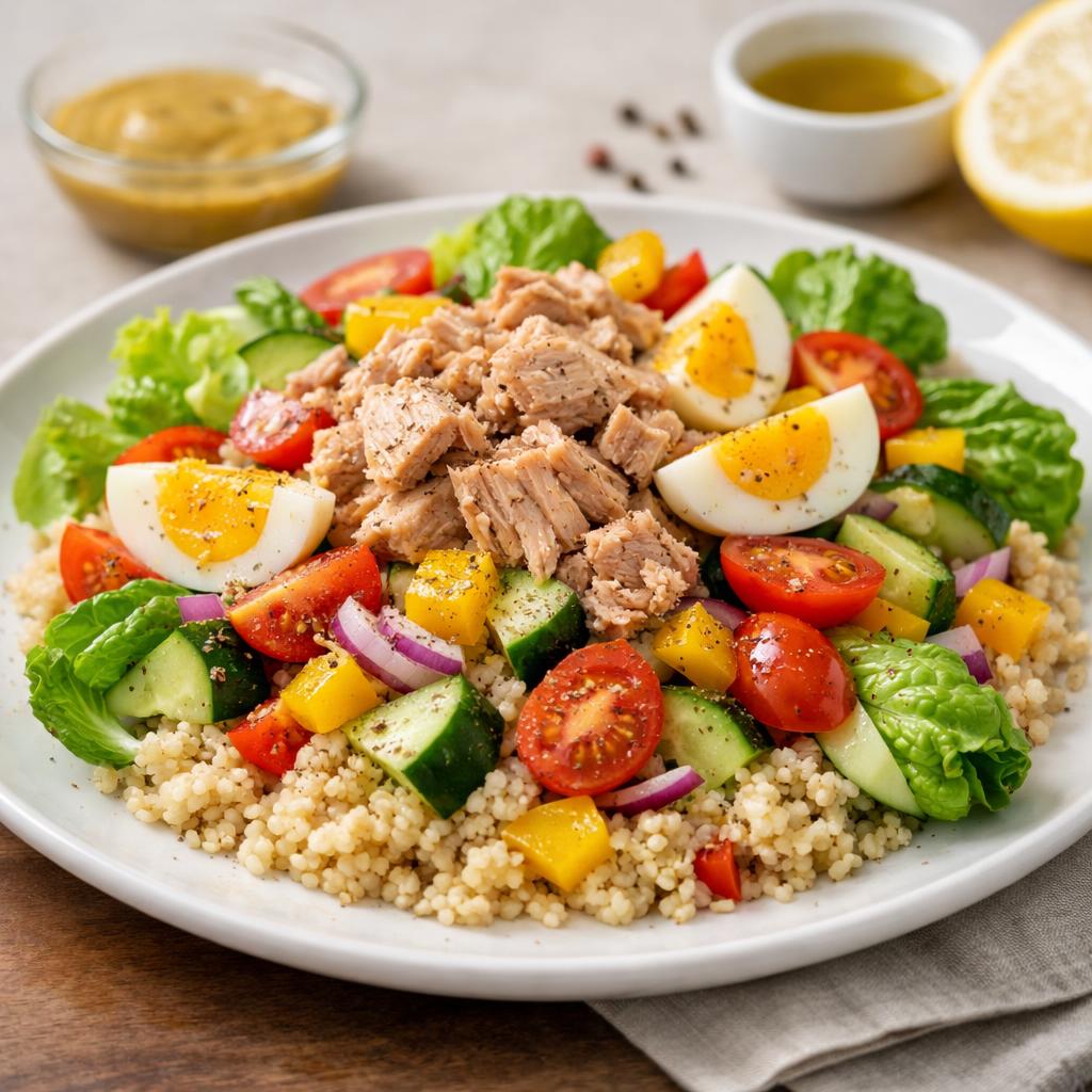 Tuňákový salát s kuskusem