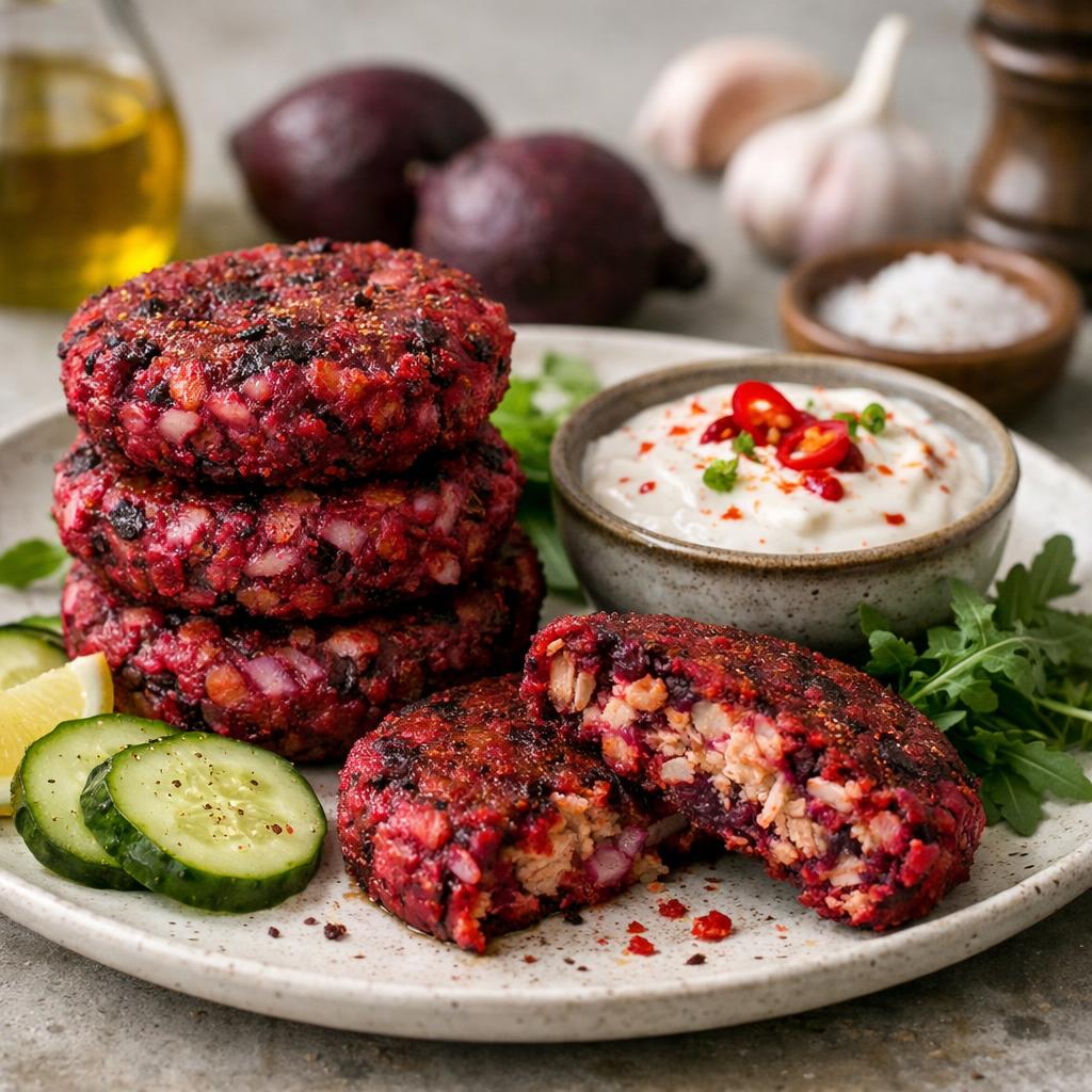 Cviklovo-tuniakové placky